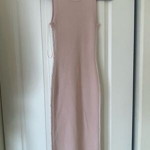 Michael Kors Soft Pink Sleeveless Midi Dress